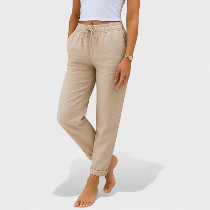 Klara - Ľanové Stretch Nohavice