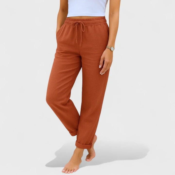 Klara - Ľanové Stretch Nohavice