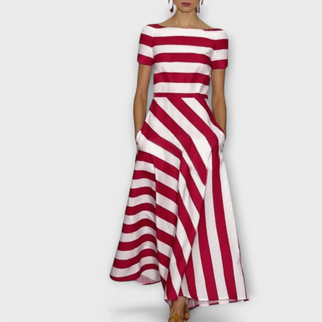 Janell - ｜pruhované Maxikleid