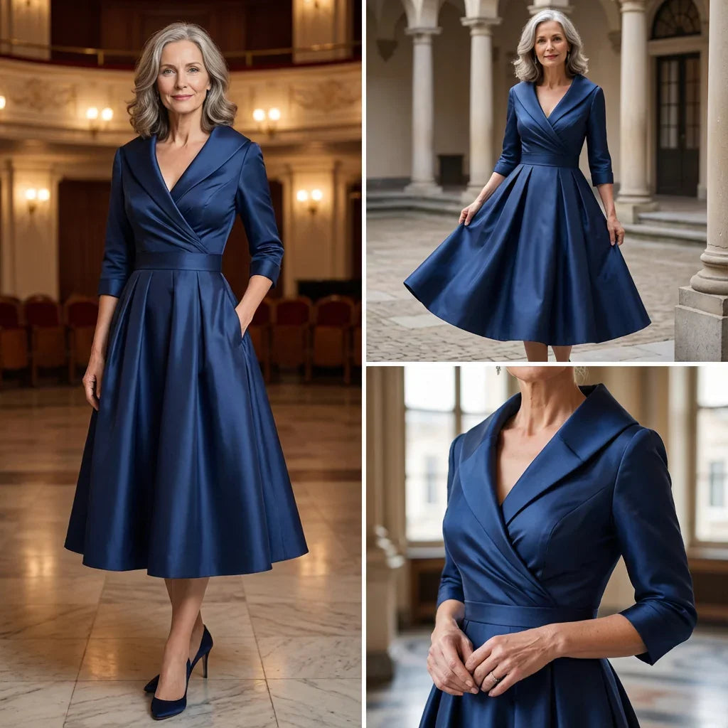 Rosalie | Elegantné midi šaty s jemným leskom