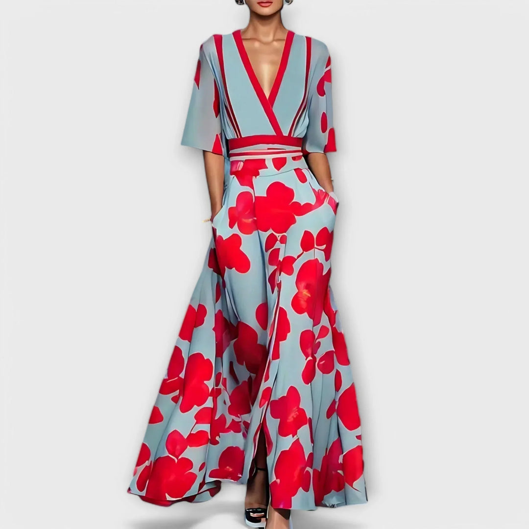 Elise   ｜Elegantné kvetinové etuikové šaty