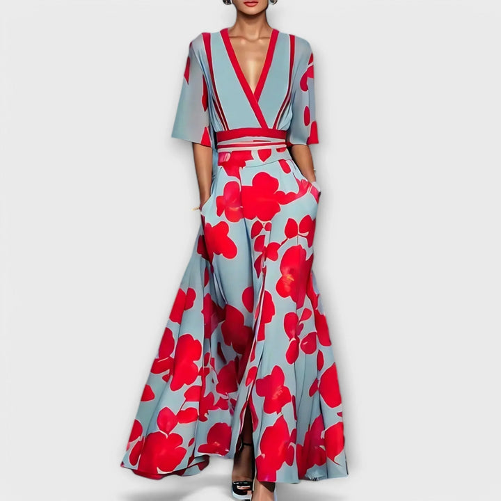Elise   ｜Elegantné kvetinové etuikové šaty