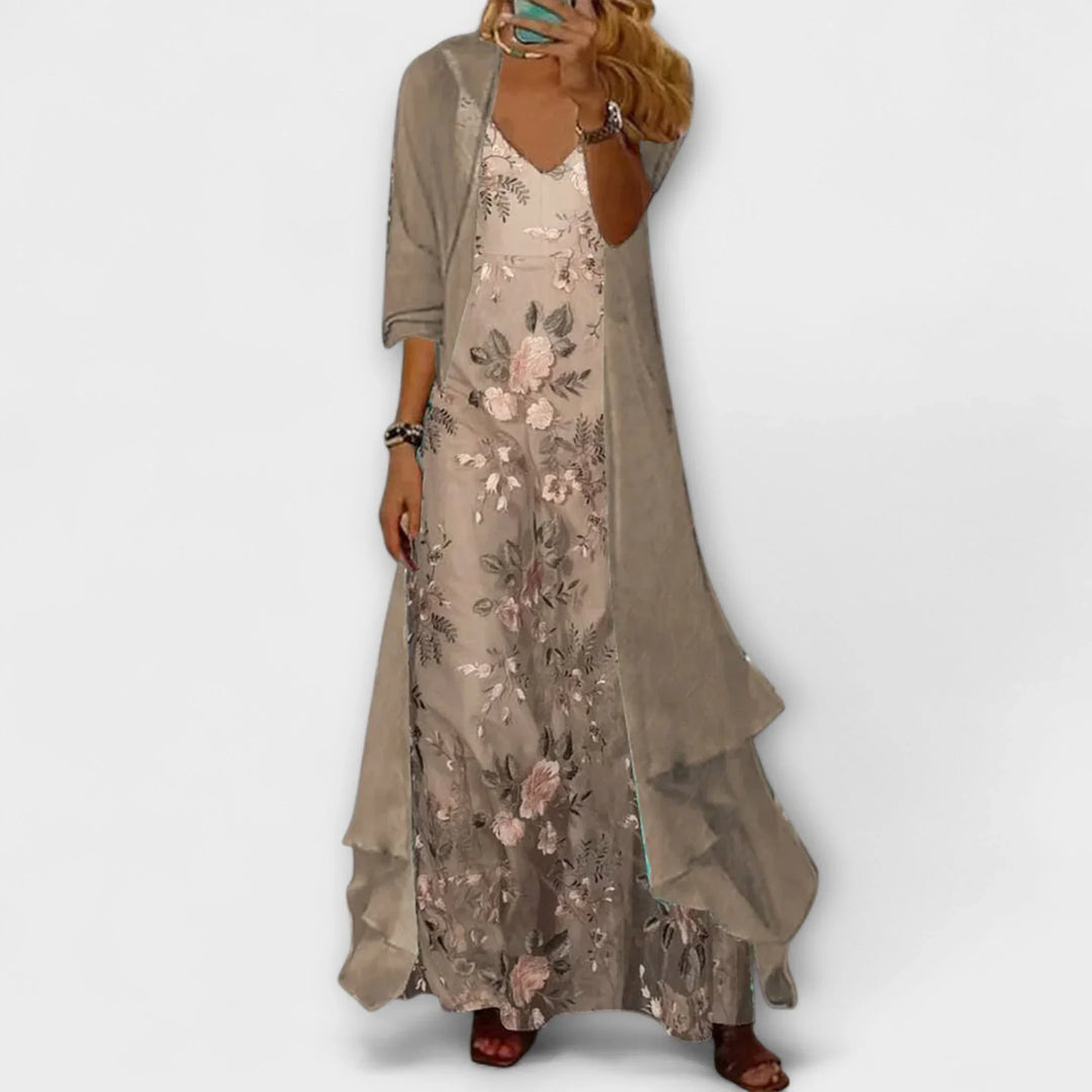 MaraGita  ｜ Maxidress s bundou (2-dielna sada)