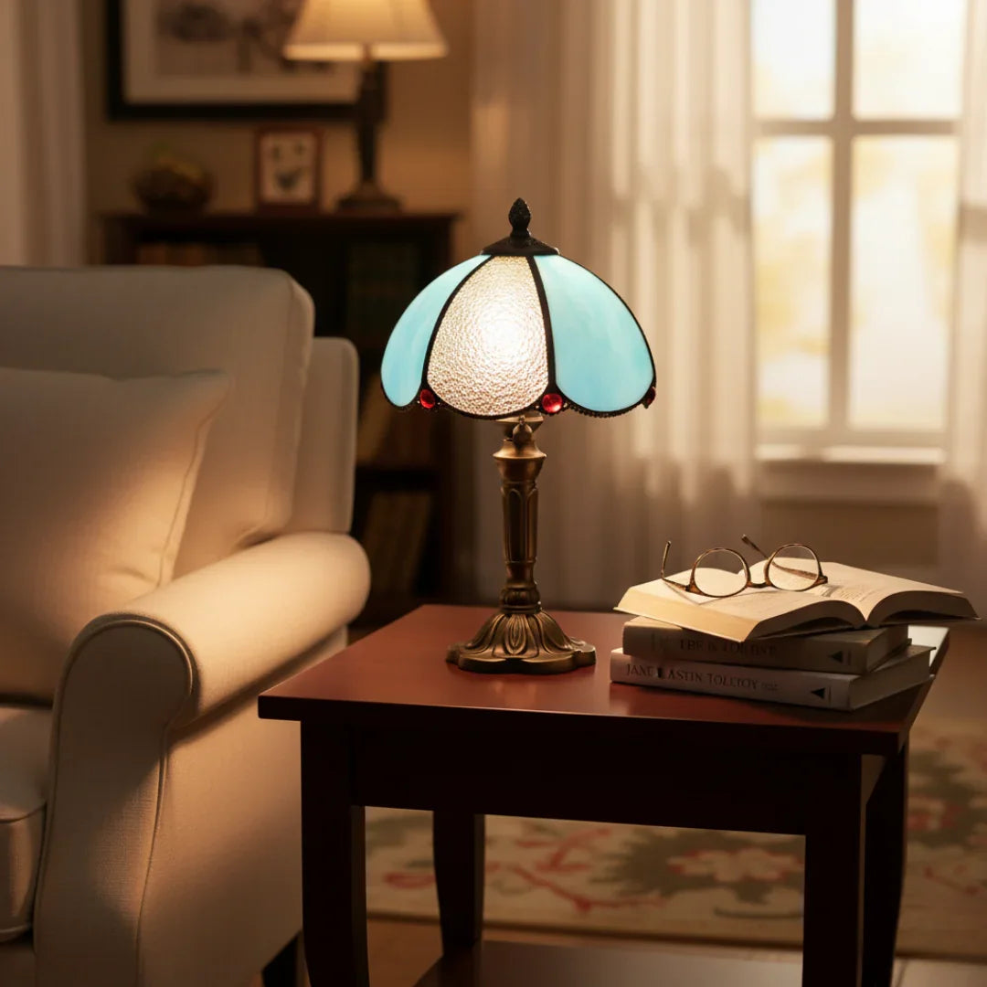 AZURIA | Luxusná modrá sklenená lampa