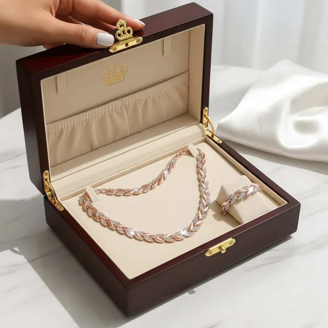Elegantná súprava s rybím chvostom z umelých diamantov