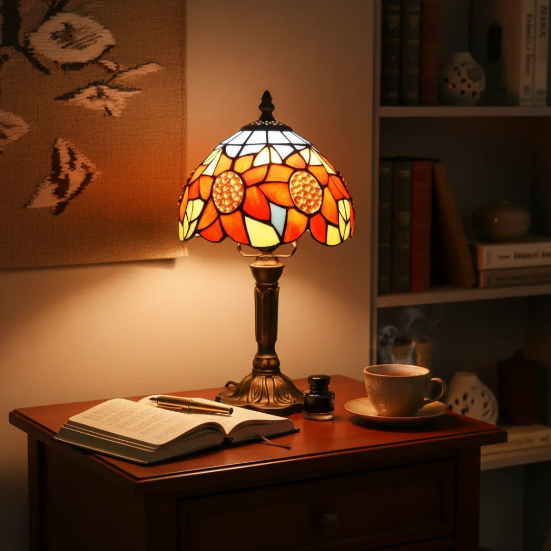 SOLELIA | Vintage slnečnicová sklenená lampa