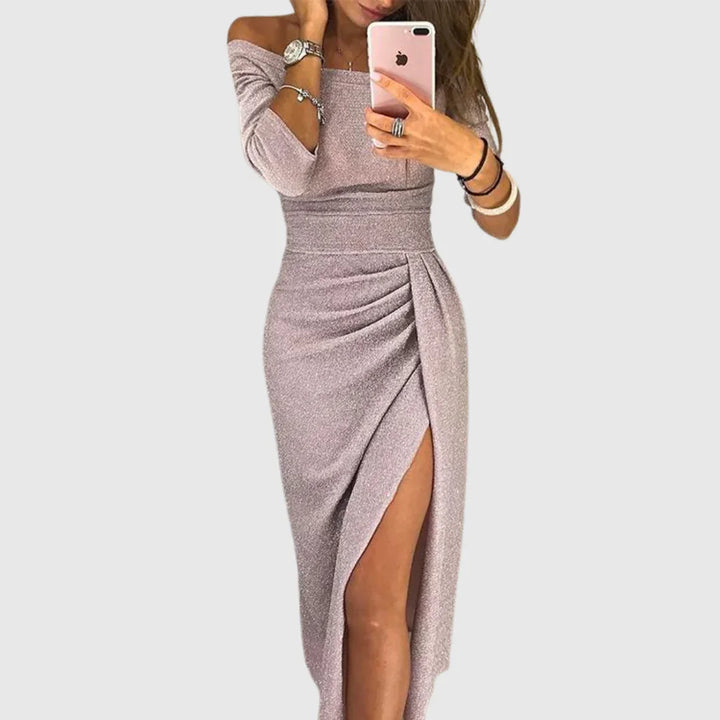 Isabeau | elegantné halter maxi šaty s lichotivým splývavým strihom