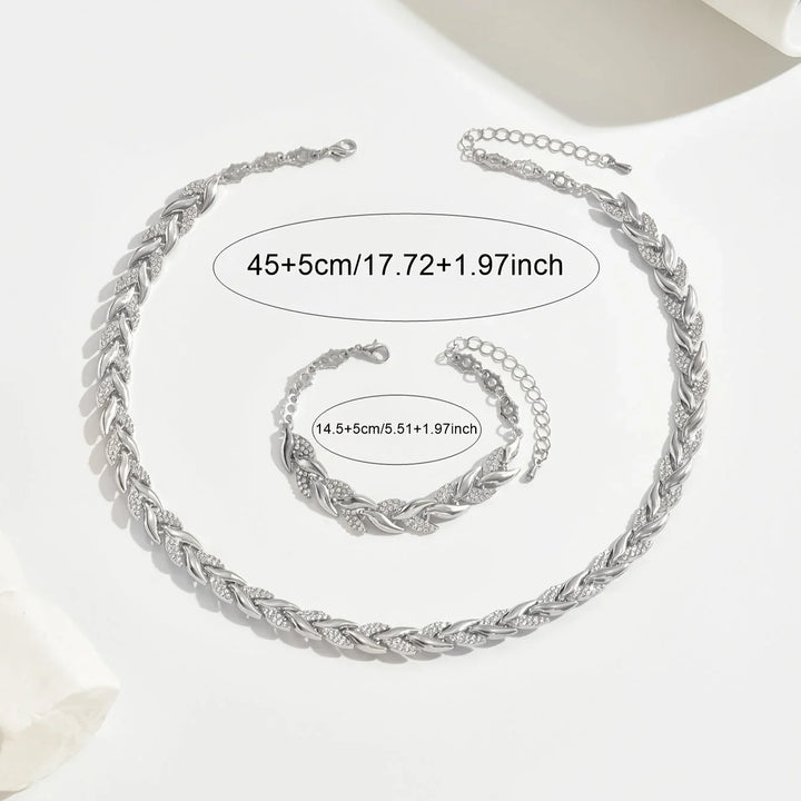 Elegantná súprava s rybím chvostom z umelých diamantov