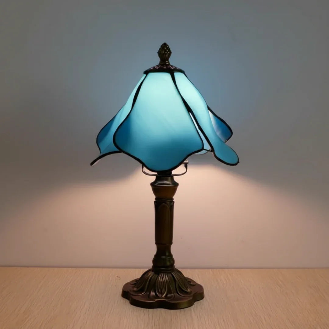 BLUERIS | Klasická lampa s kvetinovým tienidlom