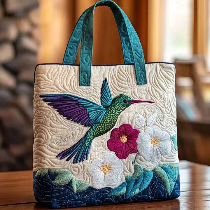Matelášová taška - Kolibrík a biela kvetina