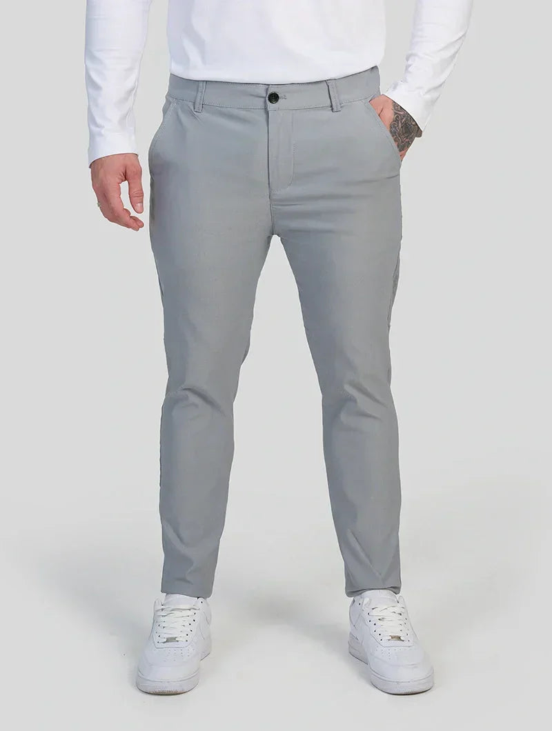 Felix pánske slim-fit strečové nohavice - svetlosivé