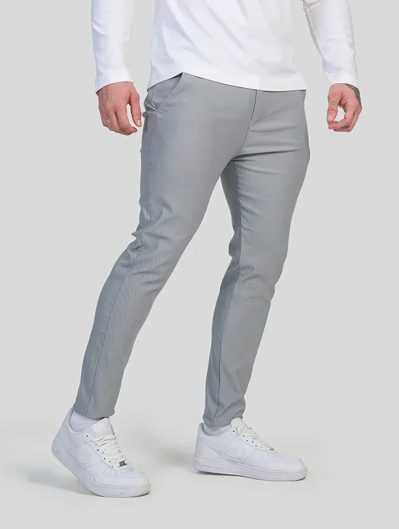 Felix pánske slim-fit strečové nohavice - svetlosivé