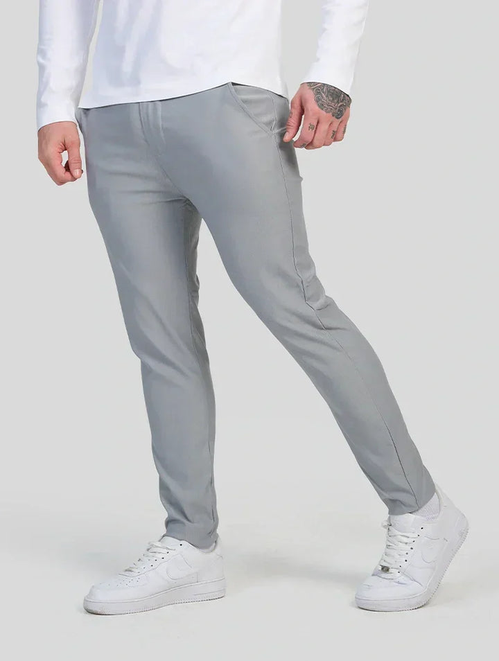 Felix pánske slim-fit strečové nohavice - svetlosivé