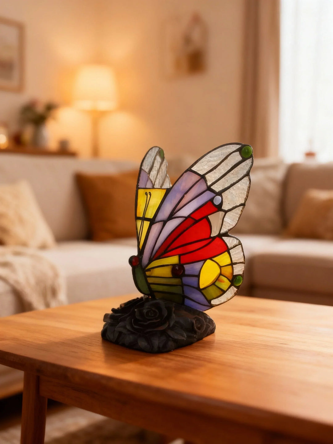 COLORFLY | Farebná stolová lampa s motívom motýľa