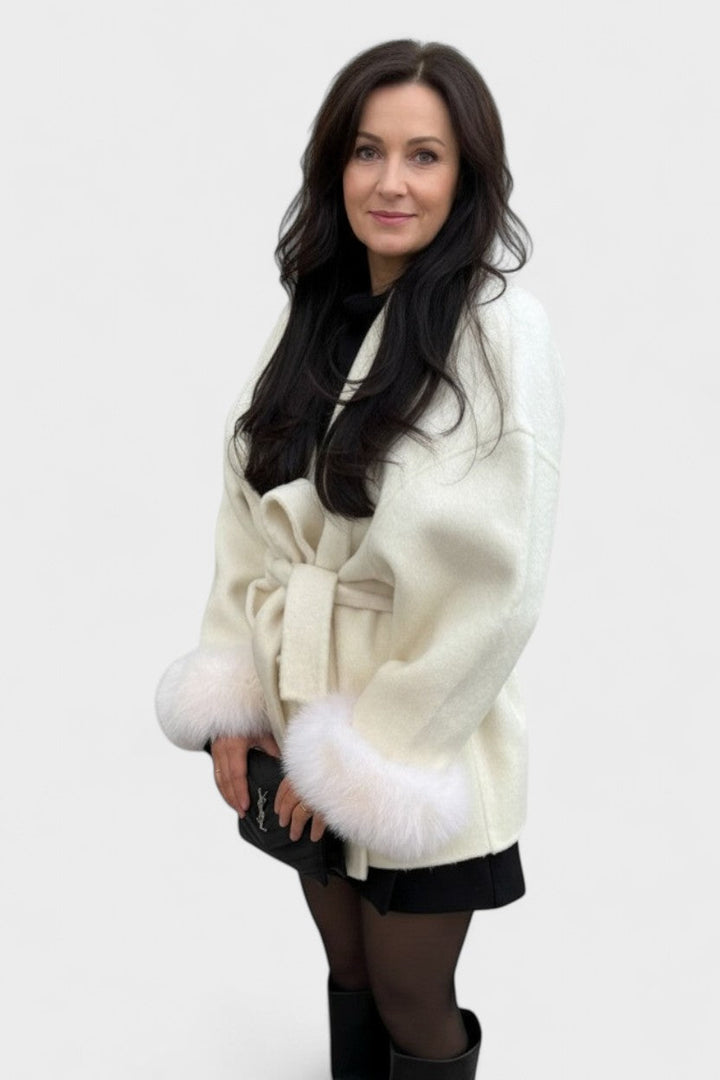 Dagmar™ | Elegantný kabát s ekologickou kožušinou