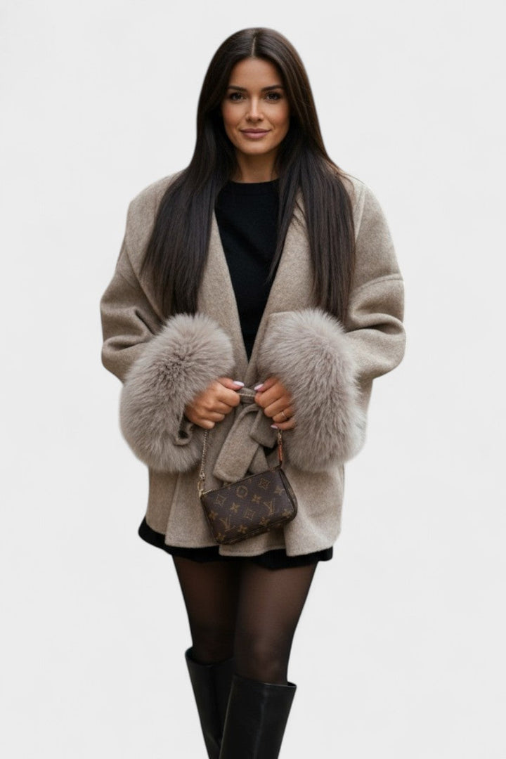 Dagmar™ | Elegantný kabát s ekologickou kožušinou