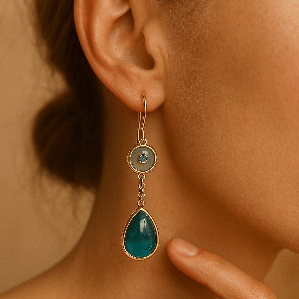 Helle | Náušnice z modrého kameňa