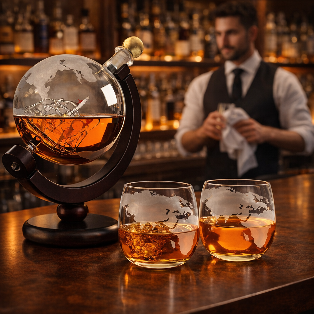 Domáce whisky + 2 poháre - Edícia Mapa sveta