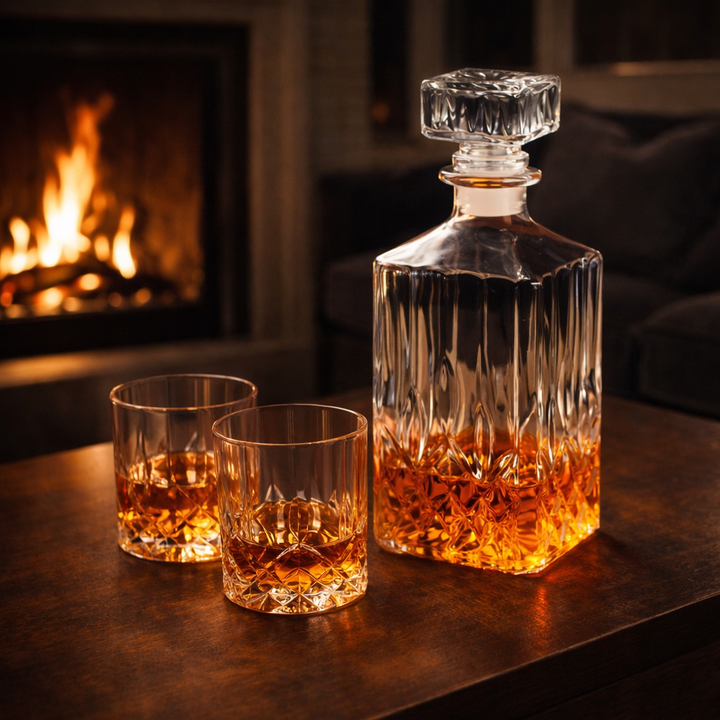 Domáce whisky - Sada fľaše a pohárov
