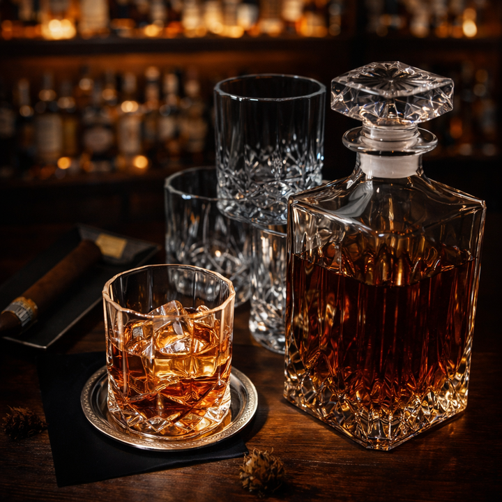 Domáce whisky - Sada fľaše a pohárov