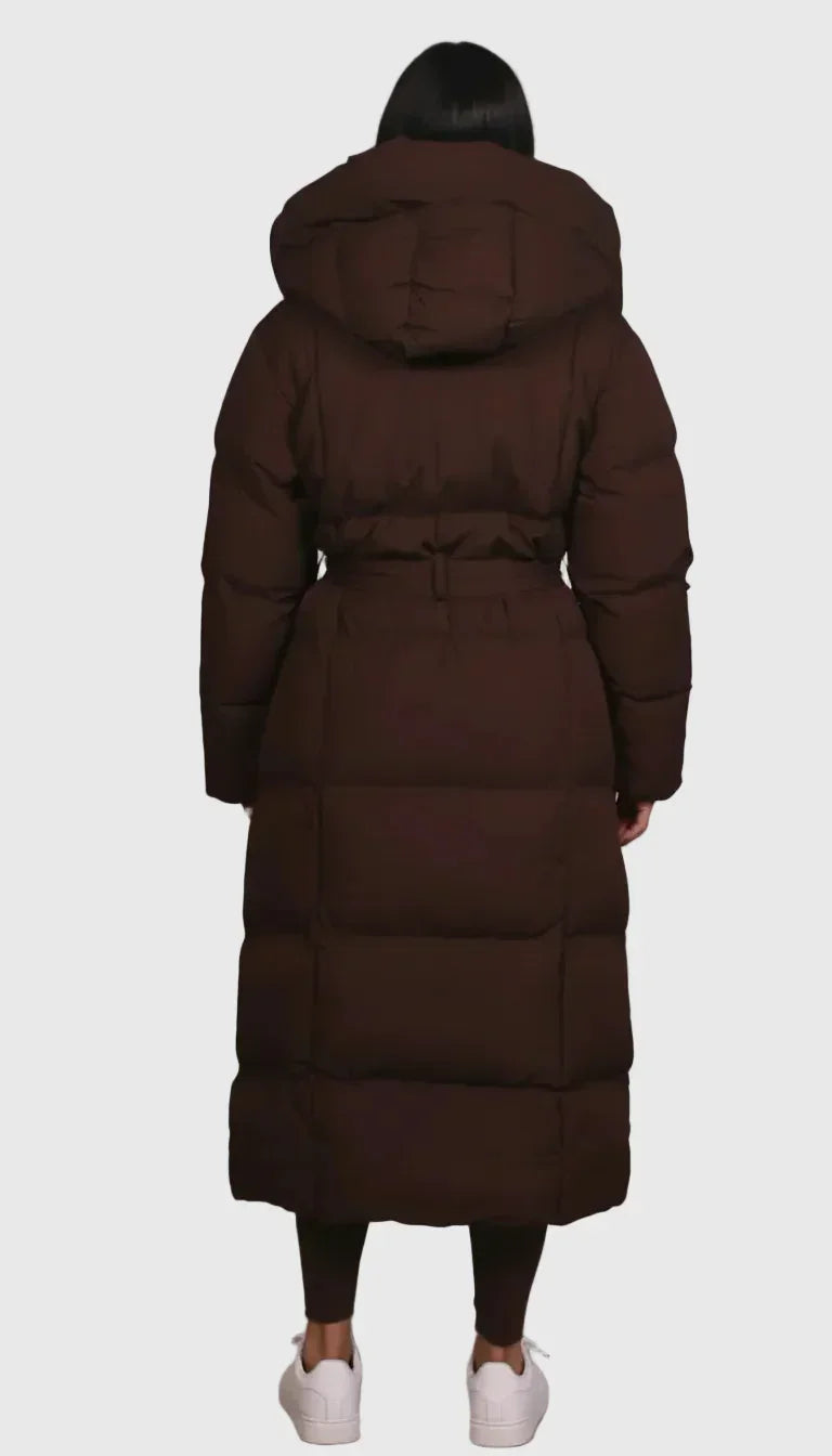 Elina - Luxusný Dlhý Puffer Kabát