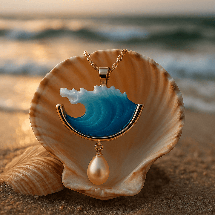 Katrine | vlnitý perlový prívesok