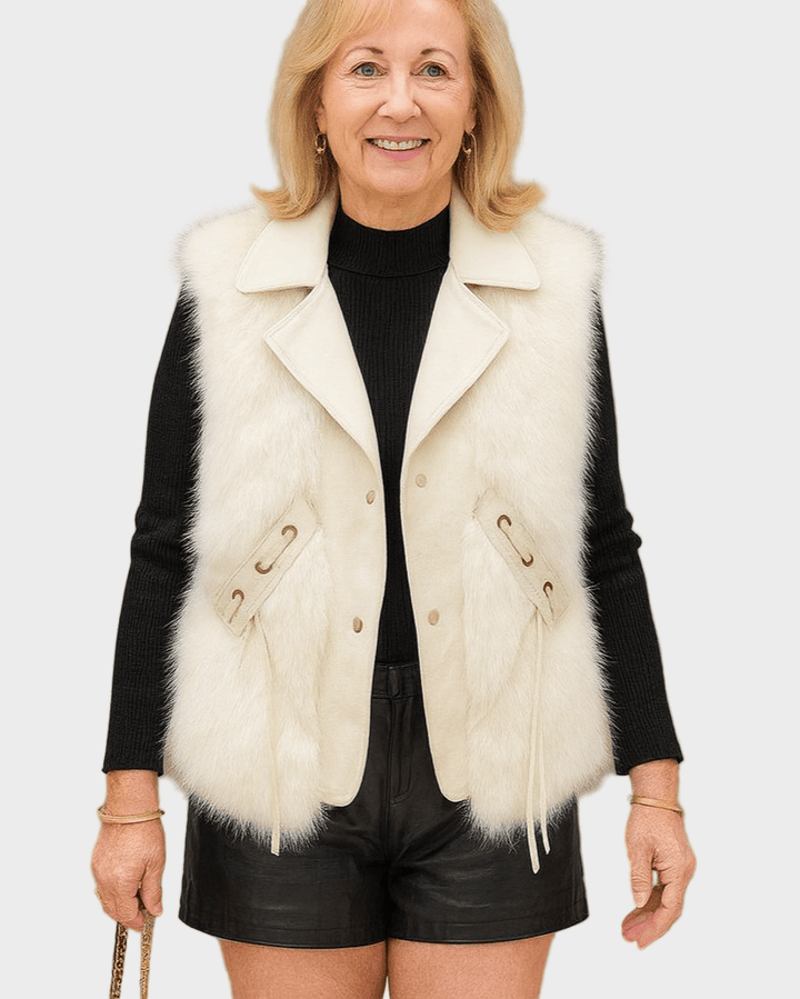 Katrine | Colete de couro elegante