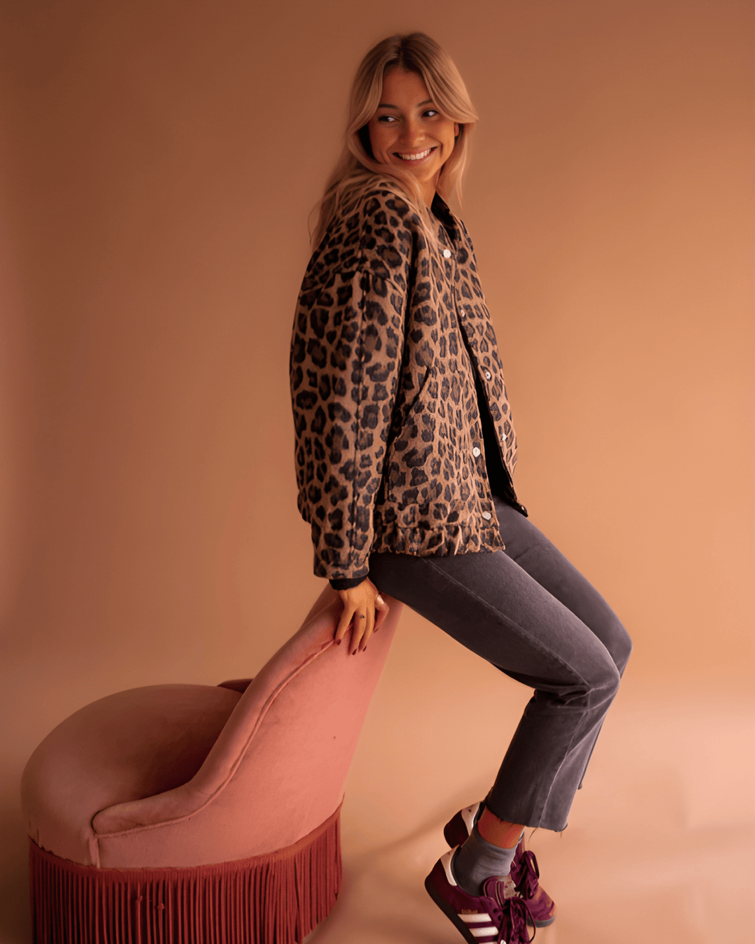 Leona | Casaco Bomber de Leopardo