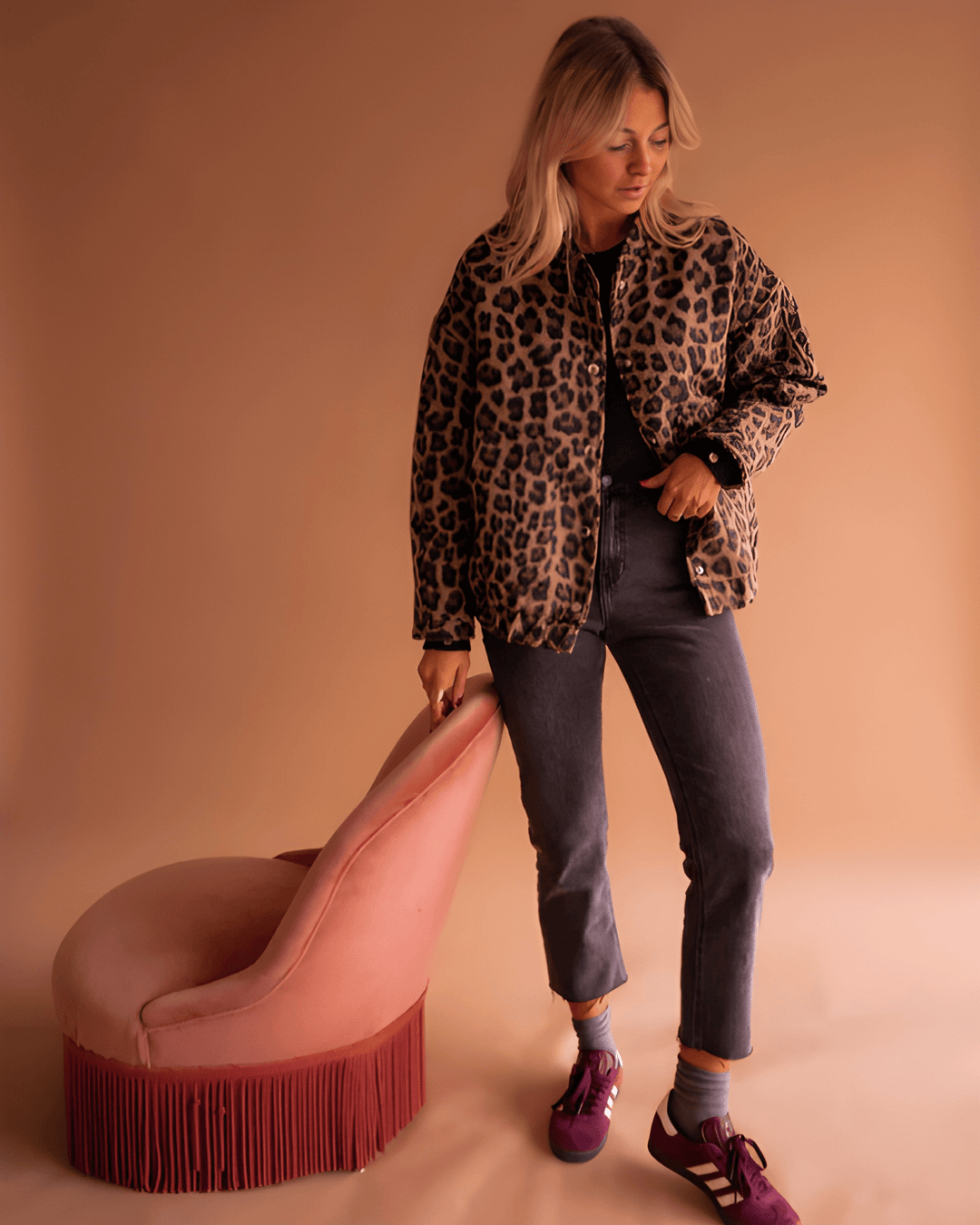 Leona | Casaco Bomber de Leopardo