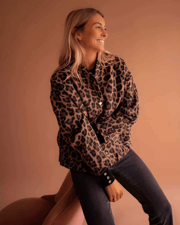 Leona | Casaco Bomber de Leopardo