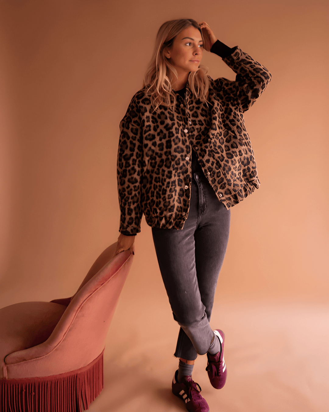 Leona | Casaco Bomber de Leopardo