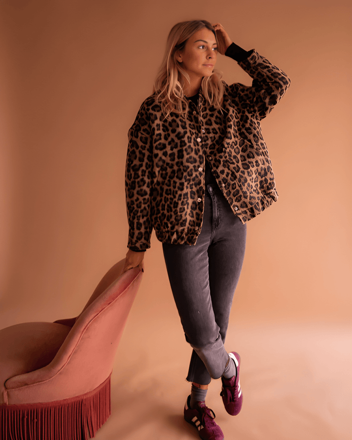 Leona | Casaco Bomber de Leopardo