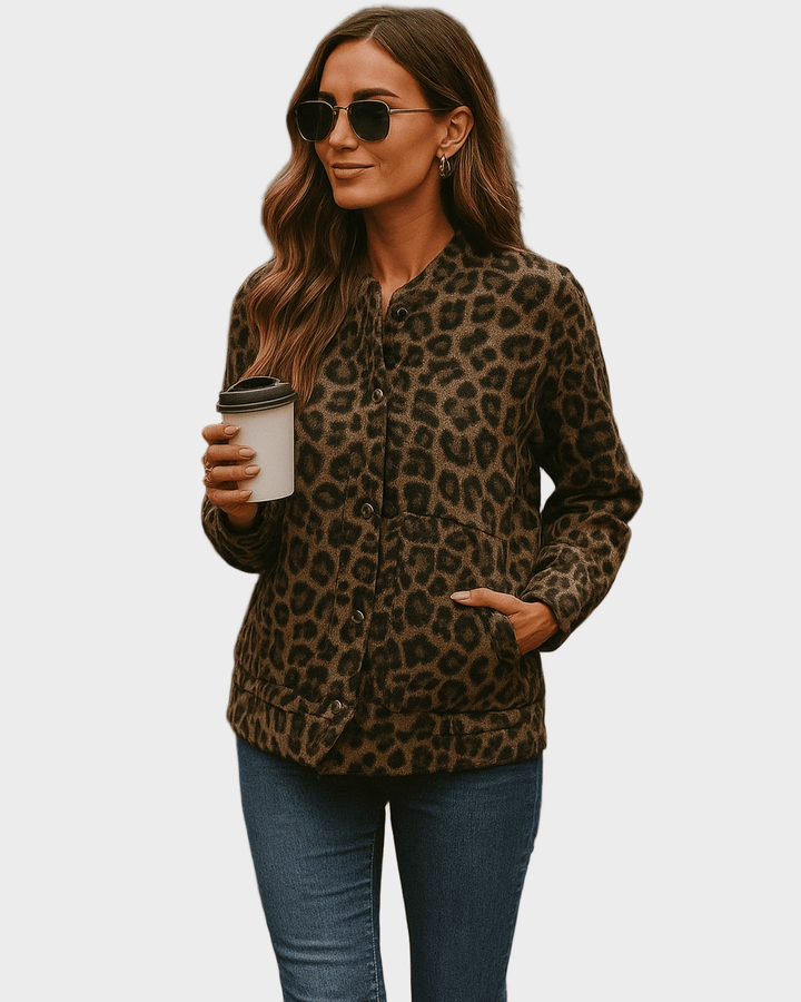 Leona | Casaco Bomber de Leopardo