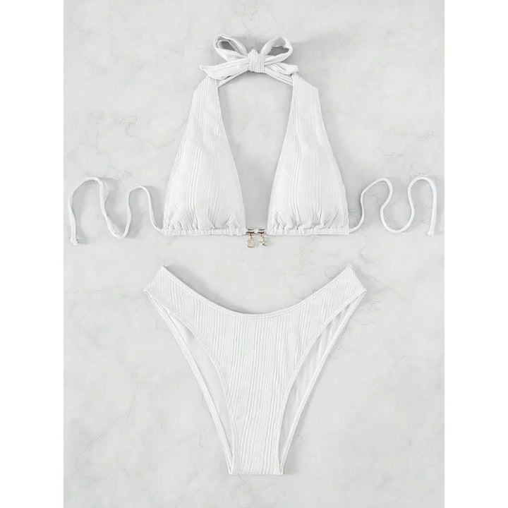 Safírové pruhované bikiny