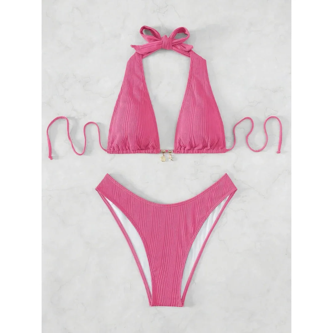 Safírové pruhované bikiny
