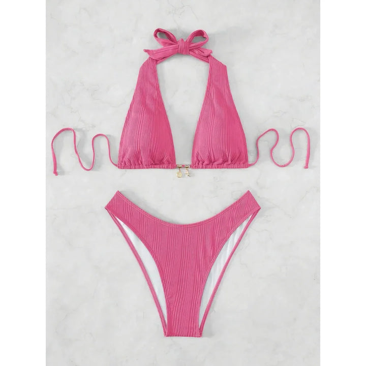 Safírové pruhované bikiny