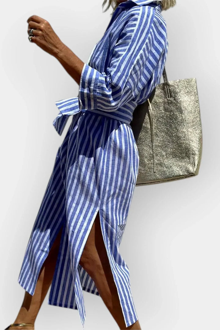Margarida | Letné pruhované košeľové šaty