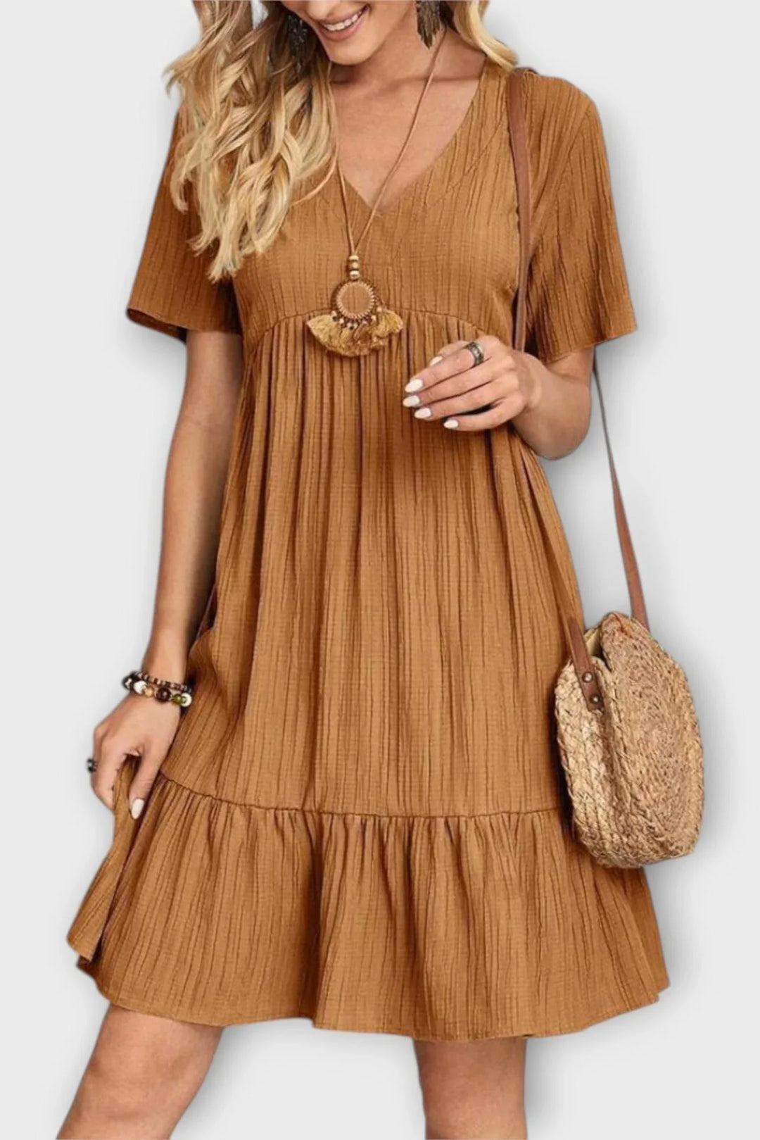 Mariana | Boho fialové letné šaty