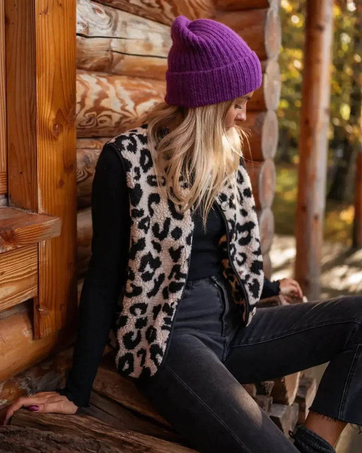 Maja | Colete com padrão de leopardo