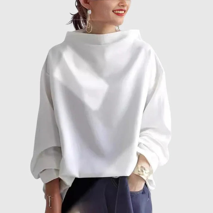 Gabriela - Elegantný pulóver s vysokým golierom