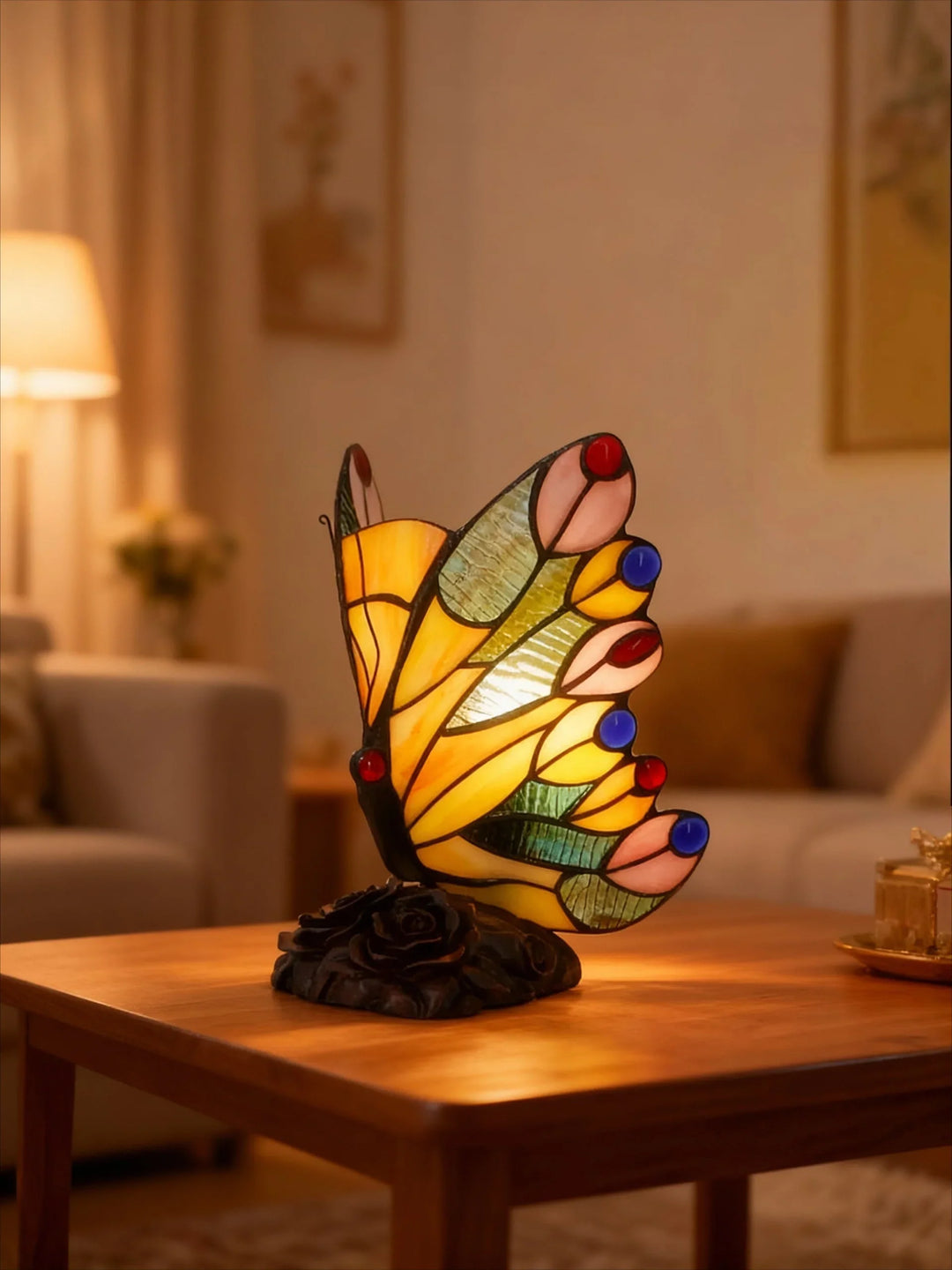 SUNWING | Žltá mozaiková lampa s krídlami