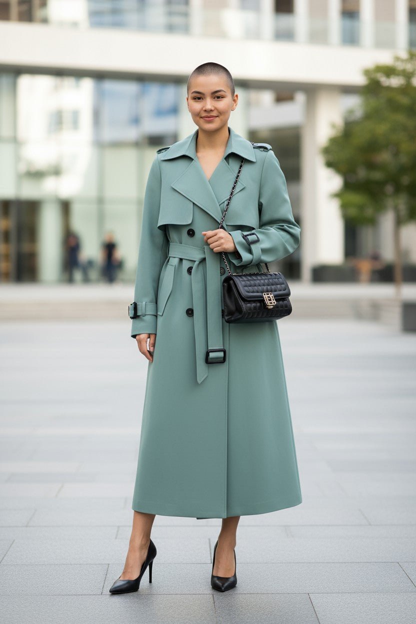 Saara  | Elegantný kabát s opaskom v páse