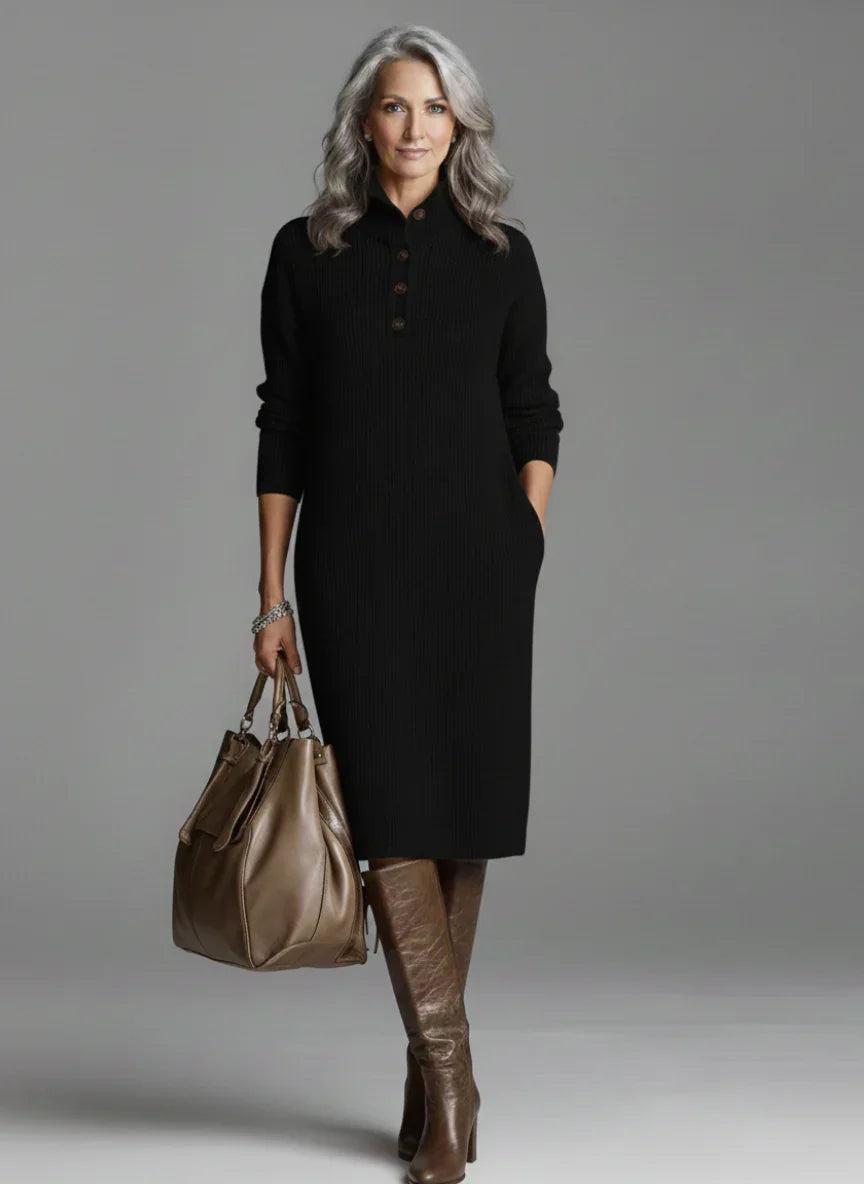 Britt | Elegantné rebrované midi šaty