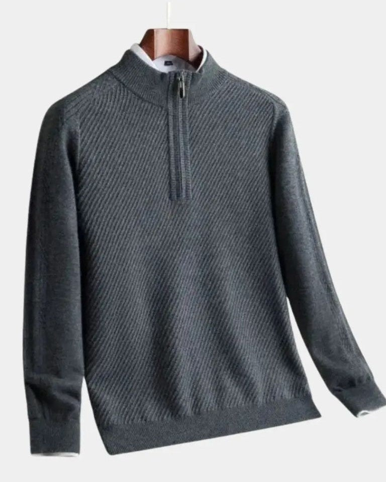 Vilhelm™ | Základný pulóver s polovičným zipsom