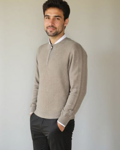 Vilhelm™ | Základný pulóver s polovičným zipsom