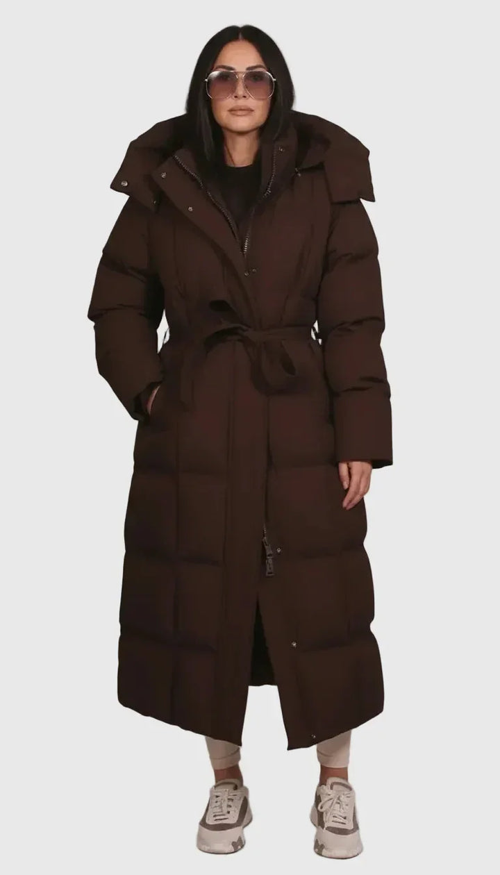 Elina - Luxusný Dlhý Puffer Kabát