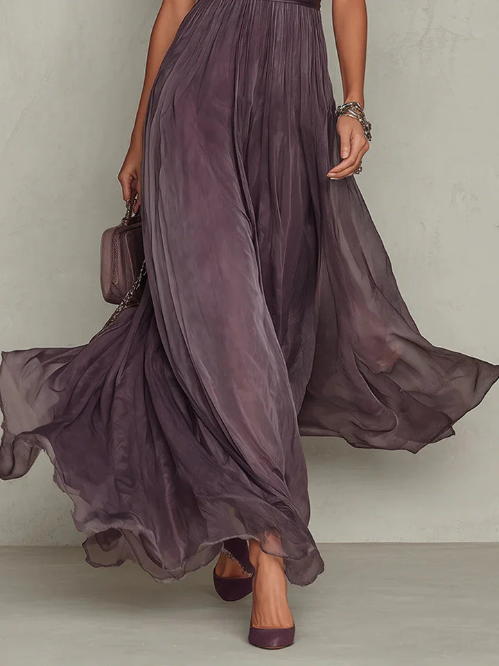 Ashley | Elegante vintage maxi šaty z gázy