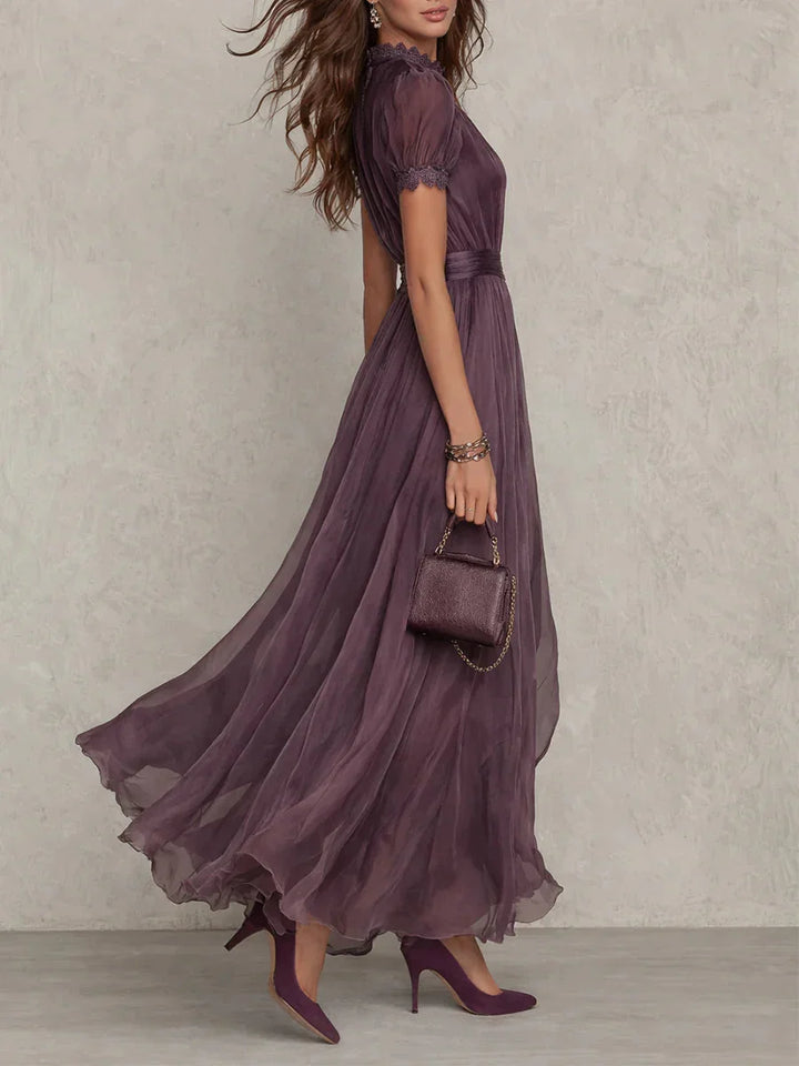 Ashley | Elegante vintage maxi šaty z gázy
