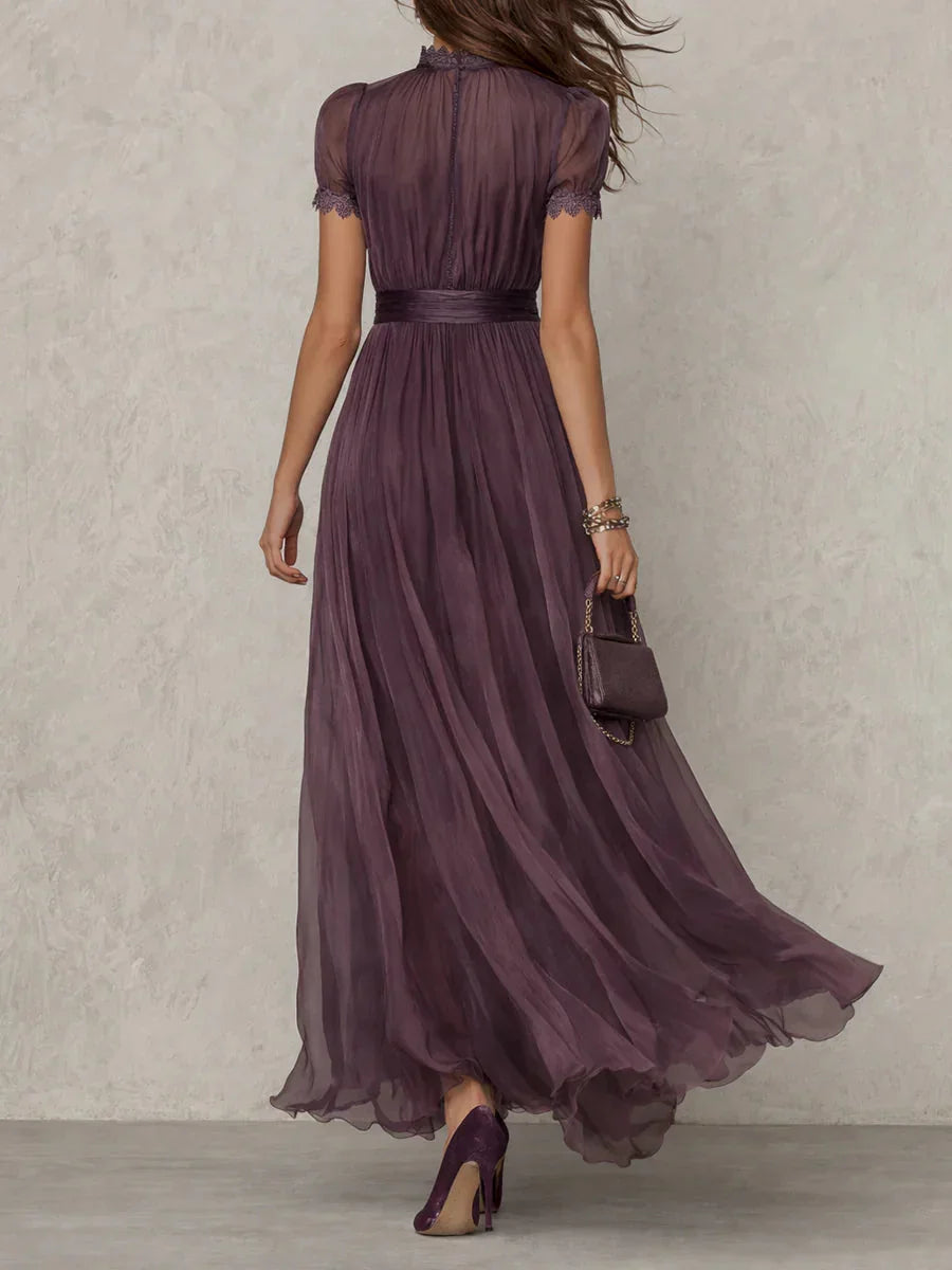 Ashley | Elegante vintage maxi šaty z gázy