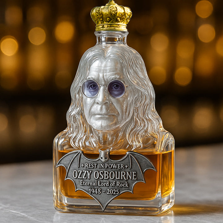 Domáce whisky — fľaša whisky na počesť Ozzyho Osbourna